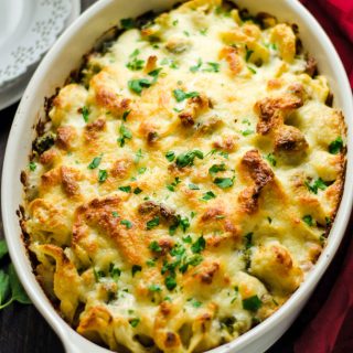 Baked Alfredo Chicken, Broccoli & Tortellini