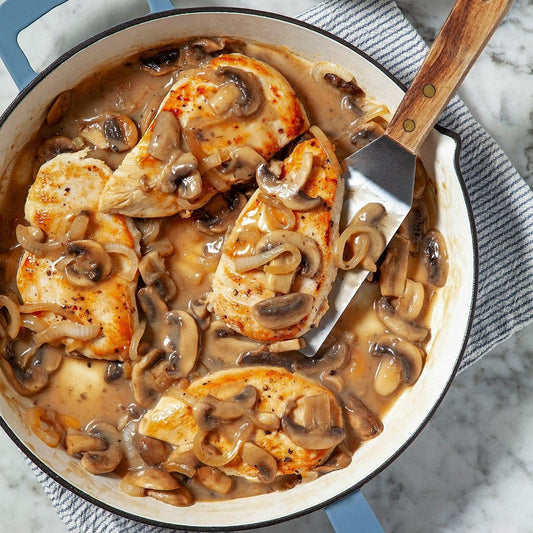Chicken with Mustard Sauce and Mushrooms