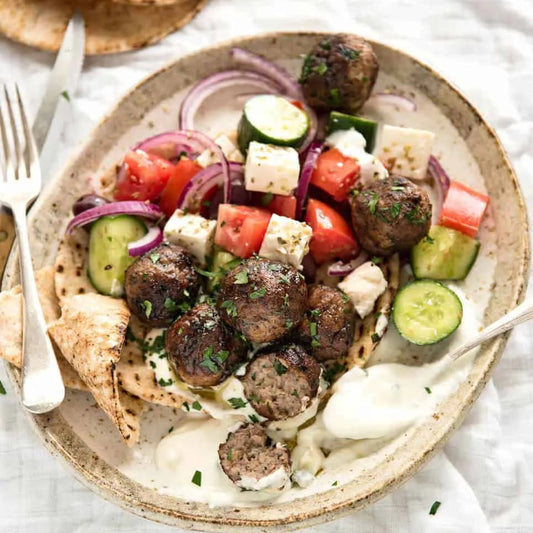 Greek Meatball Mediterranean Plate