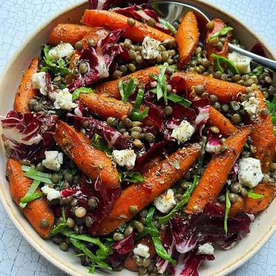 Roasted Carrot & Lentil Salad
