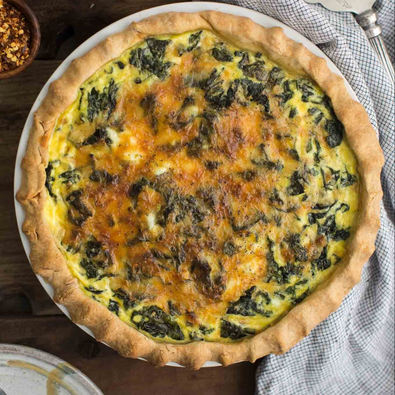 Cheesy Kale Quiche