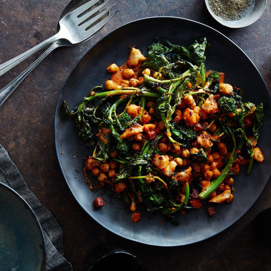 Crispy Chickpea & Broccolini Salad