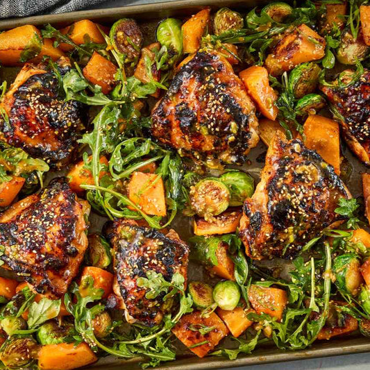 Harvest Plate with Miso Maple-Roasted Chicken & Squash
